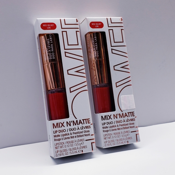 Flower Beauty Mix N’ Matte Lip Duo/Full Coverage Matte Lipstick,RED VELVET LD6 - Picture 1 of 9